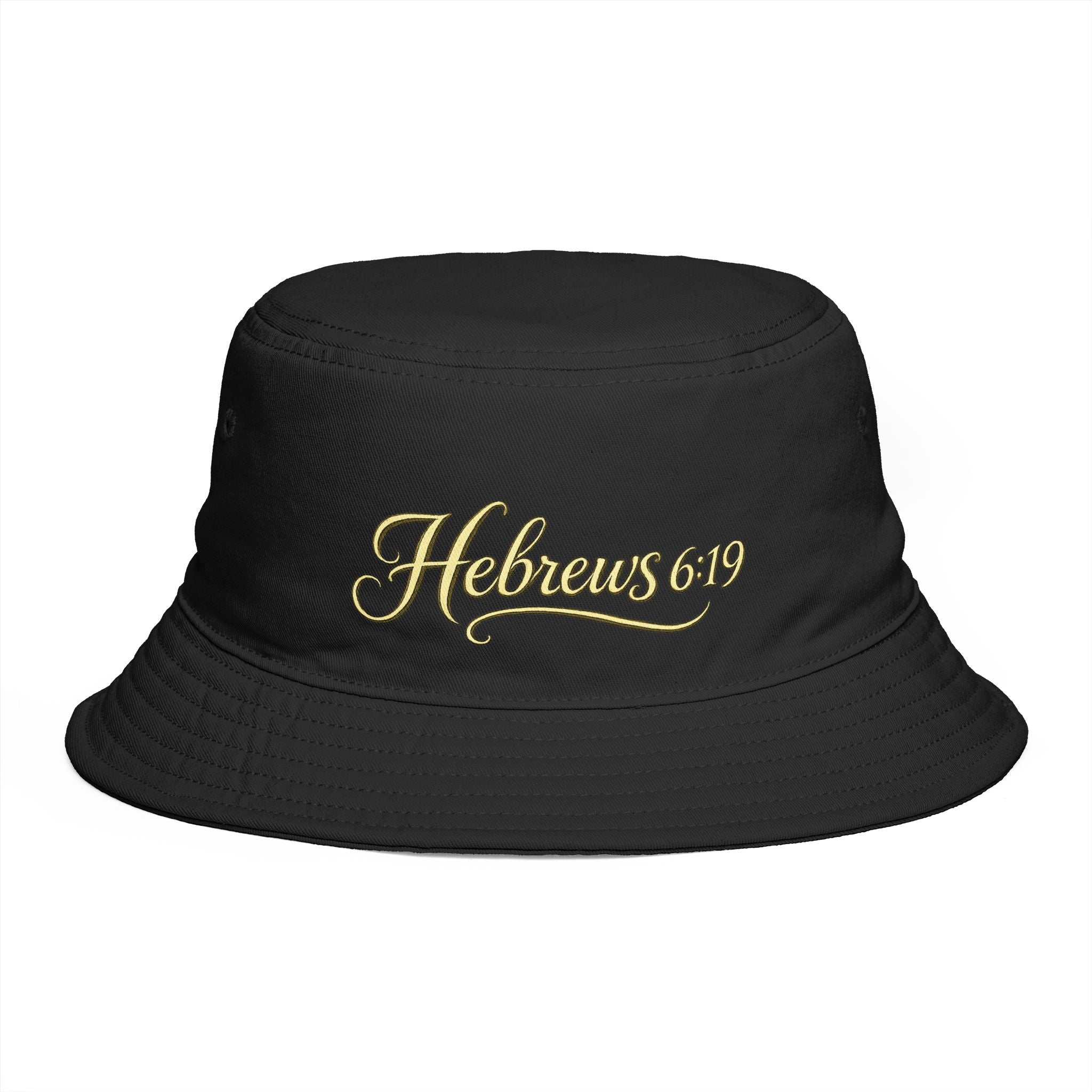 Hope Anchors the Soul™ Bucket Hat – Hebrews 6:19 Christian Cotton Bucket Hat