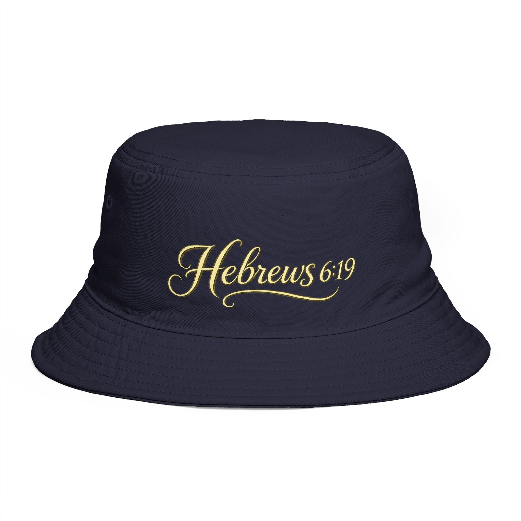 Hope Anchors the Soul™ Bucket Hat – Hebrews 6:19 Christian Cotton Bucket Hat