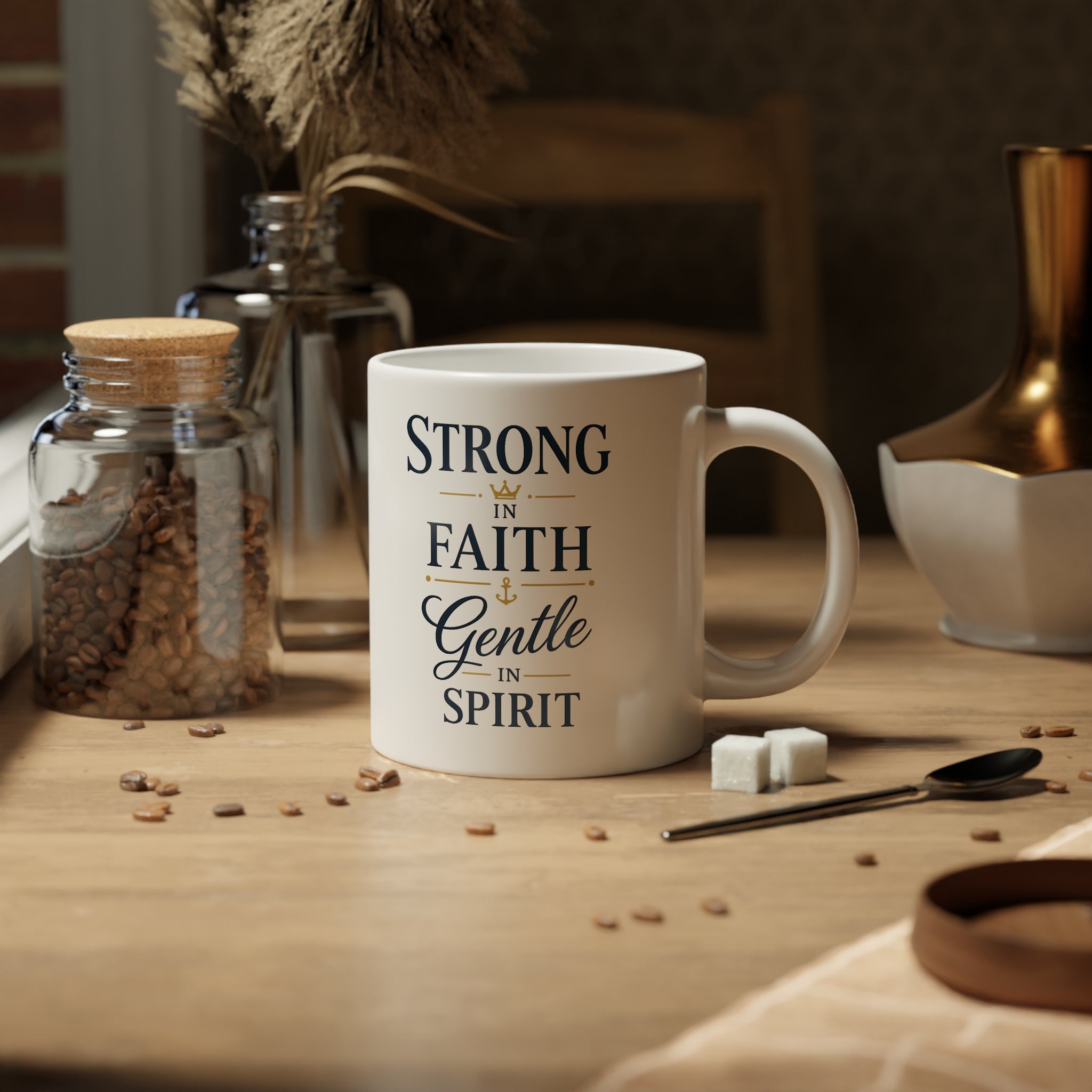 Strong in Faith, Gentle in Spirit™ | 20 oz Christian Coffee Mug