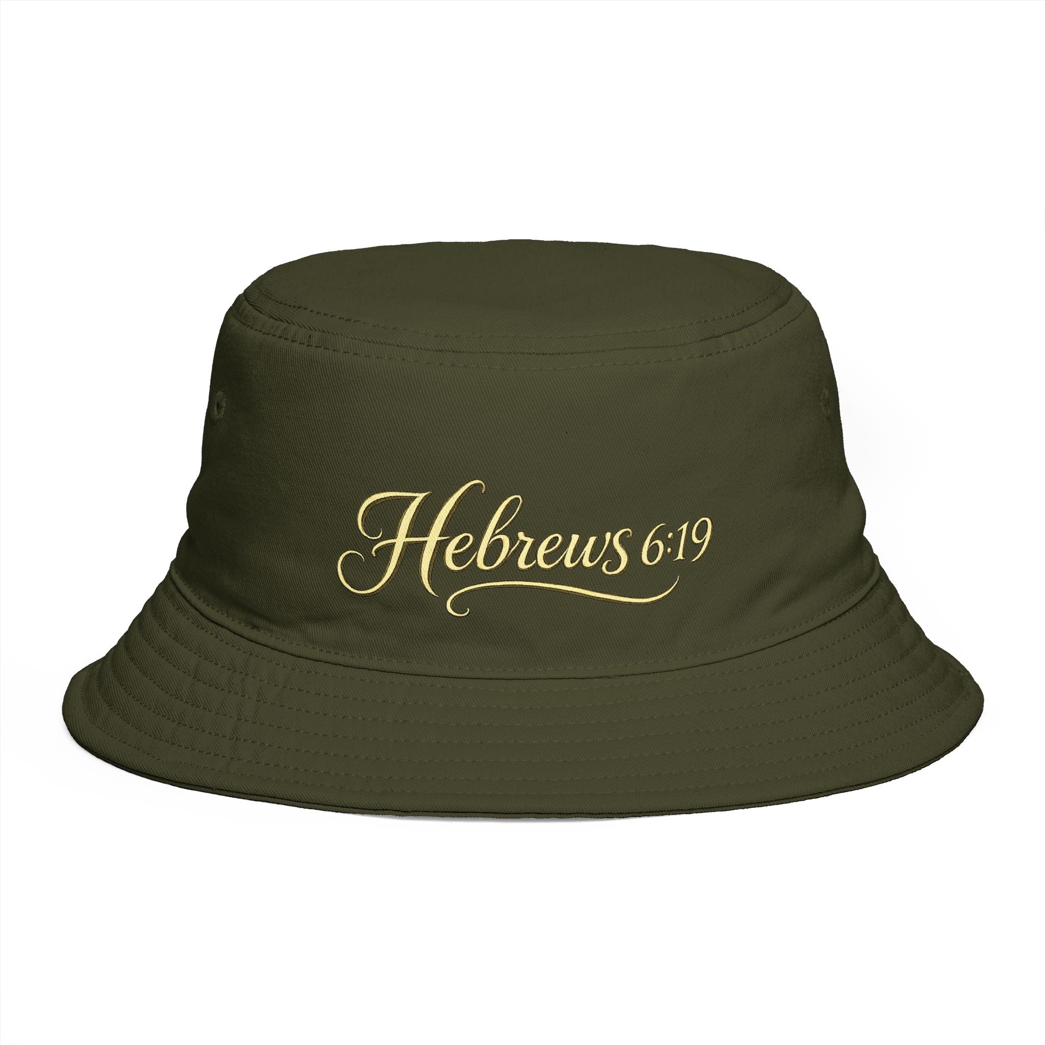 Hope Anchors the Soul™ Bucket Hat – Hebrews 6:19 Christian Cotton Bucket Hat