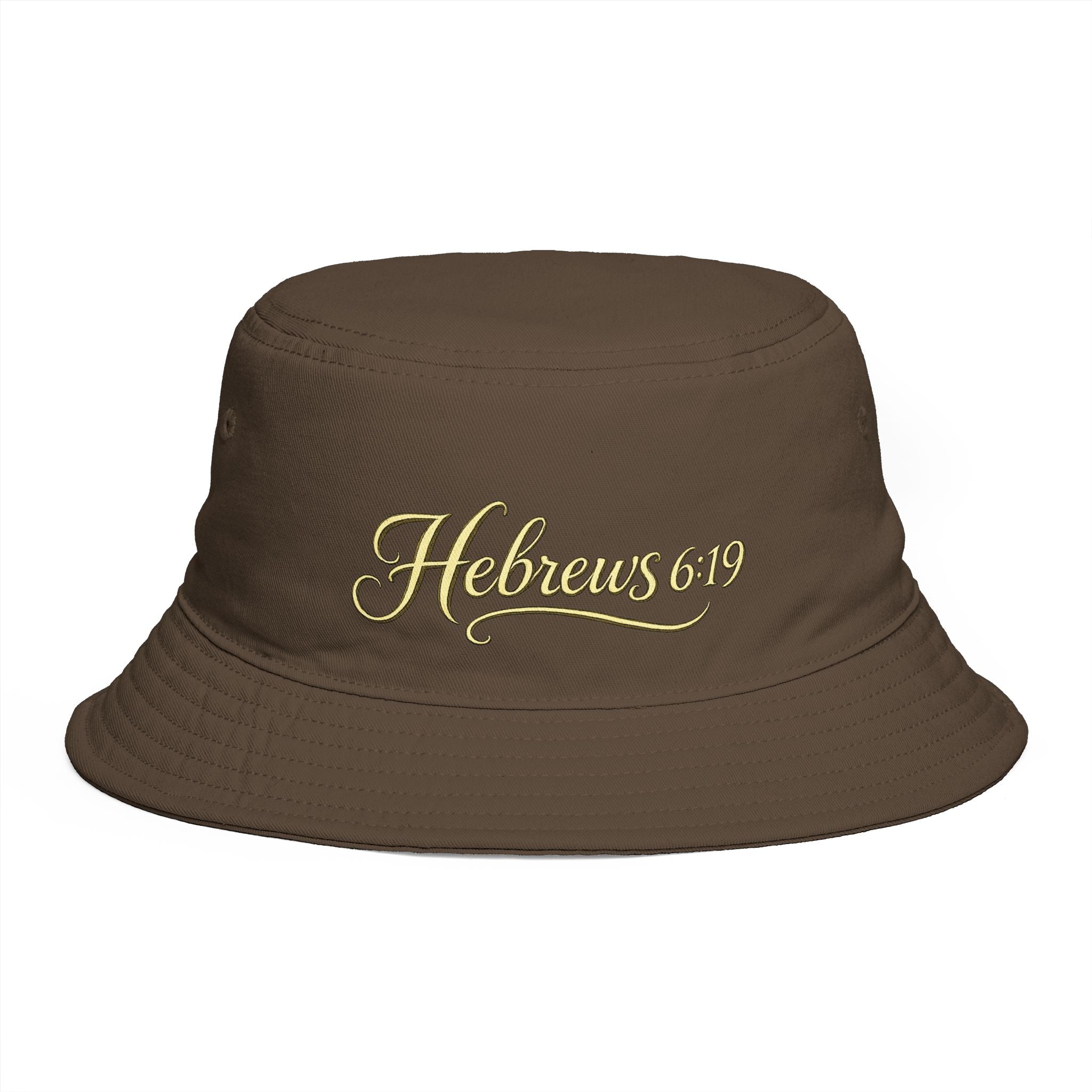 Hope Anchors the Soul™ Bucket Hat – Hebrews 6:19 Christian Cotton Bucket Hat
