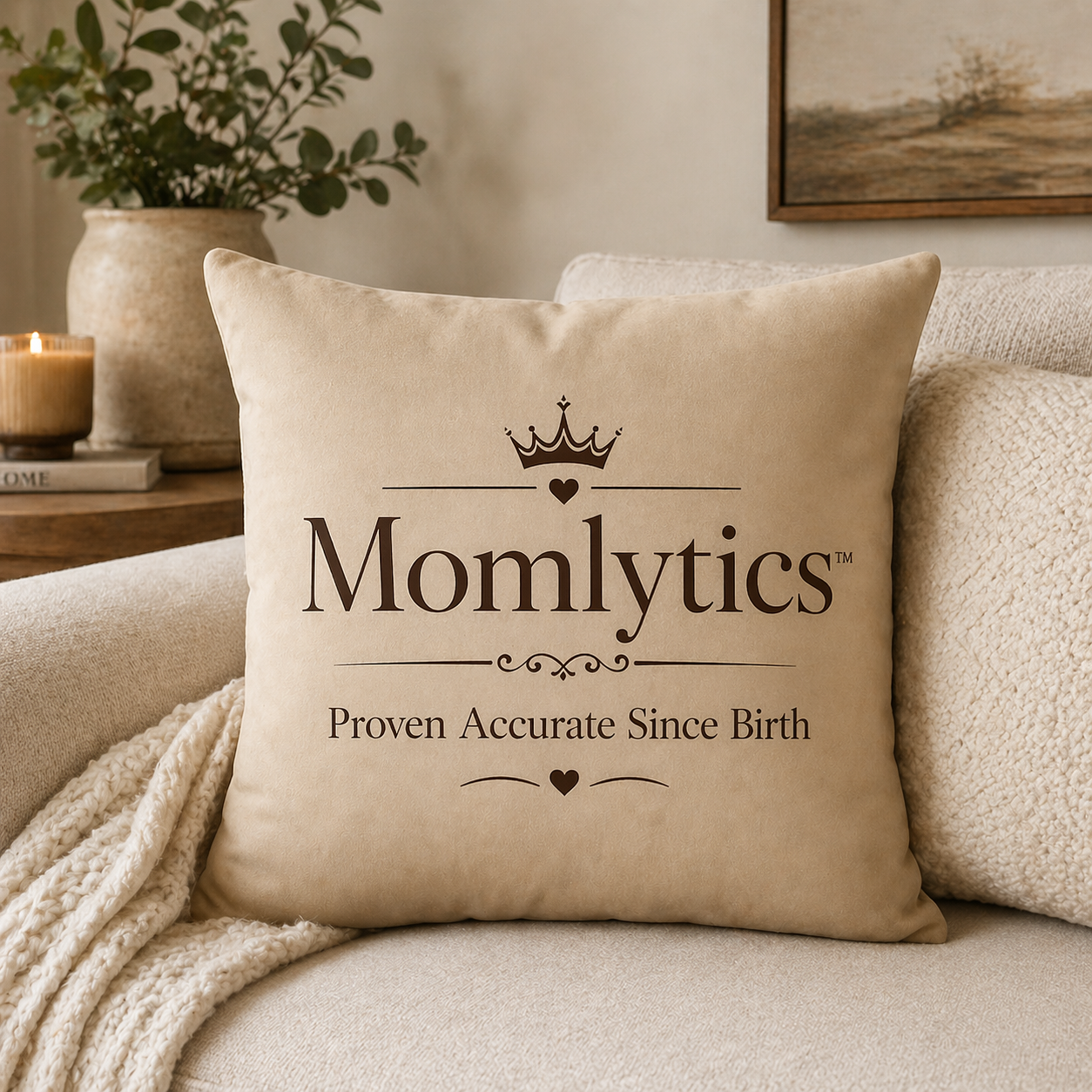 Momlytics™ Pillow Trio | Cozy Faith & Mom Statement Throw Pillow Set