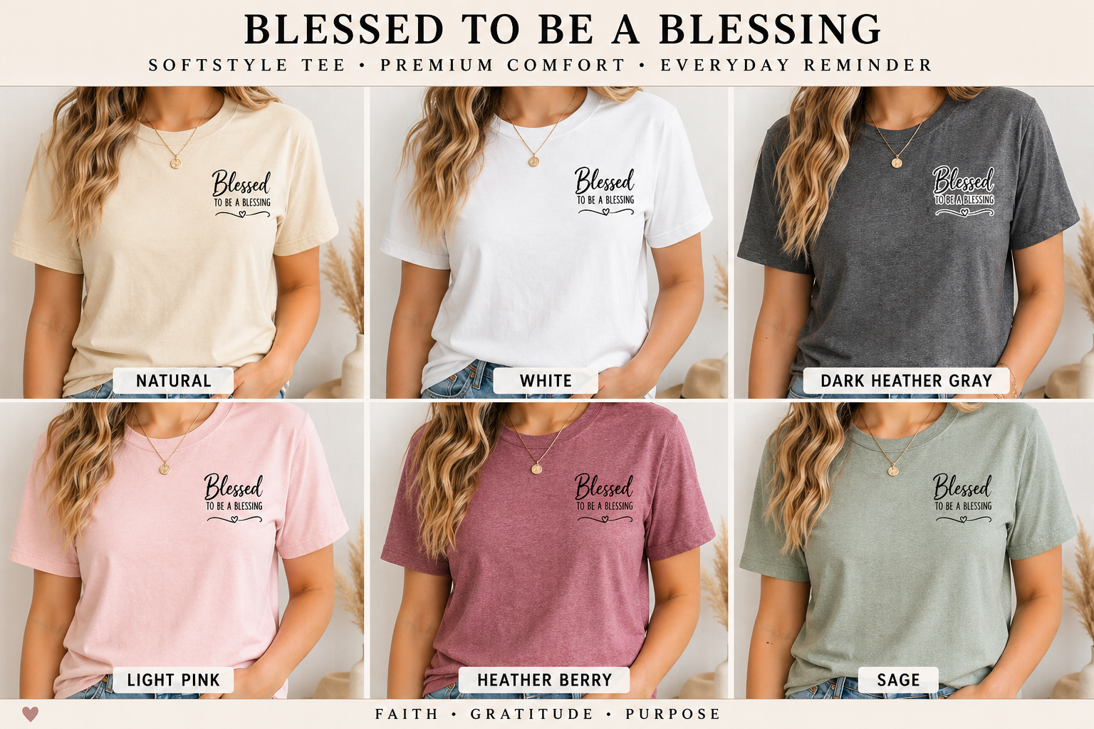 Blessed To Be A Blessing™ T-Shirt – Christian Faith Inspirational Tee
