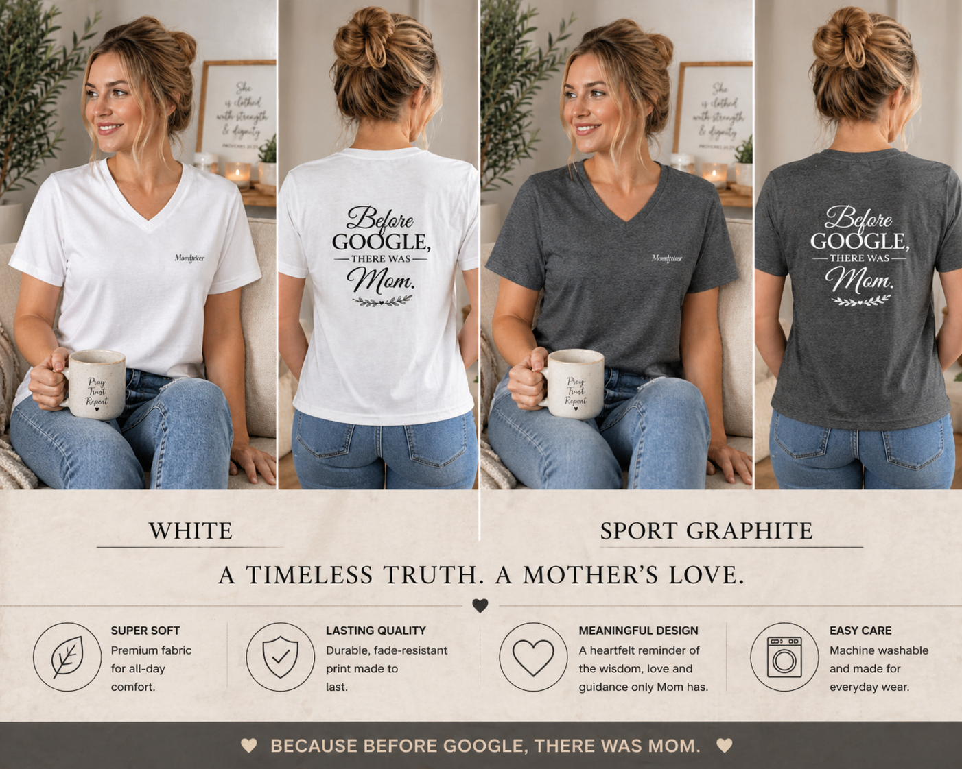 Before Google, There Was Mom™ | Women's V-Neck T-Shirt