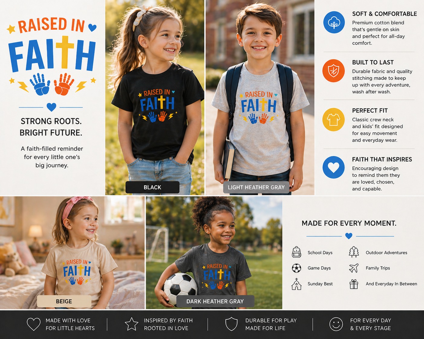 Start Their Day with Purpose™ Organic Kids T-Shirt