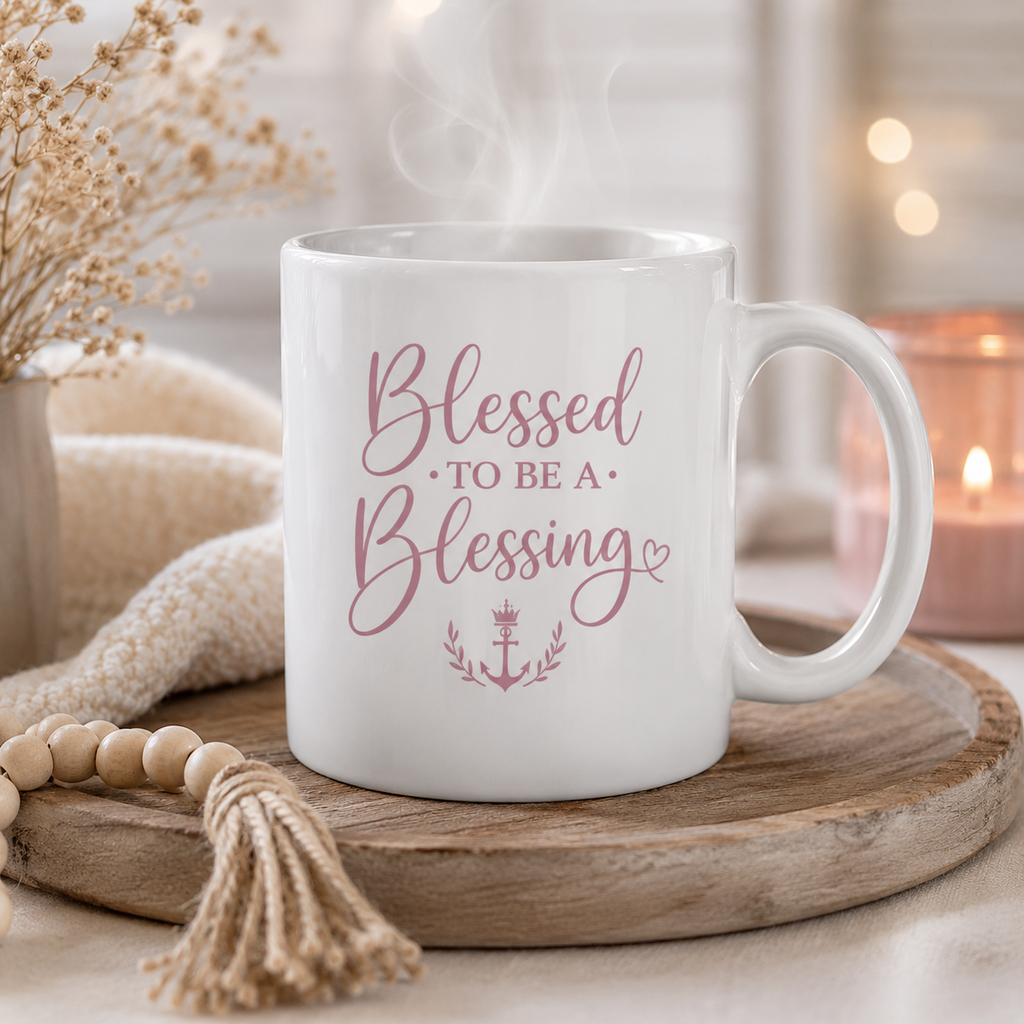 Blessed to Be a Blessing 15oz Ceramic Mug — Inspirational Christian Gift