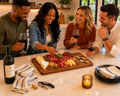 Serve With Purpose Acacia Charcuterie Board Set | Engraved Serving Board with Slate & Cheese Knives