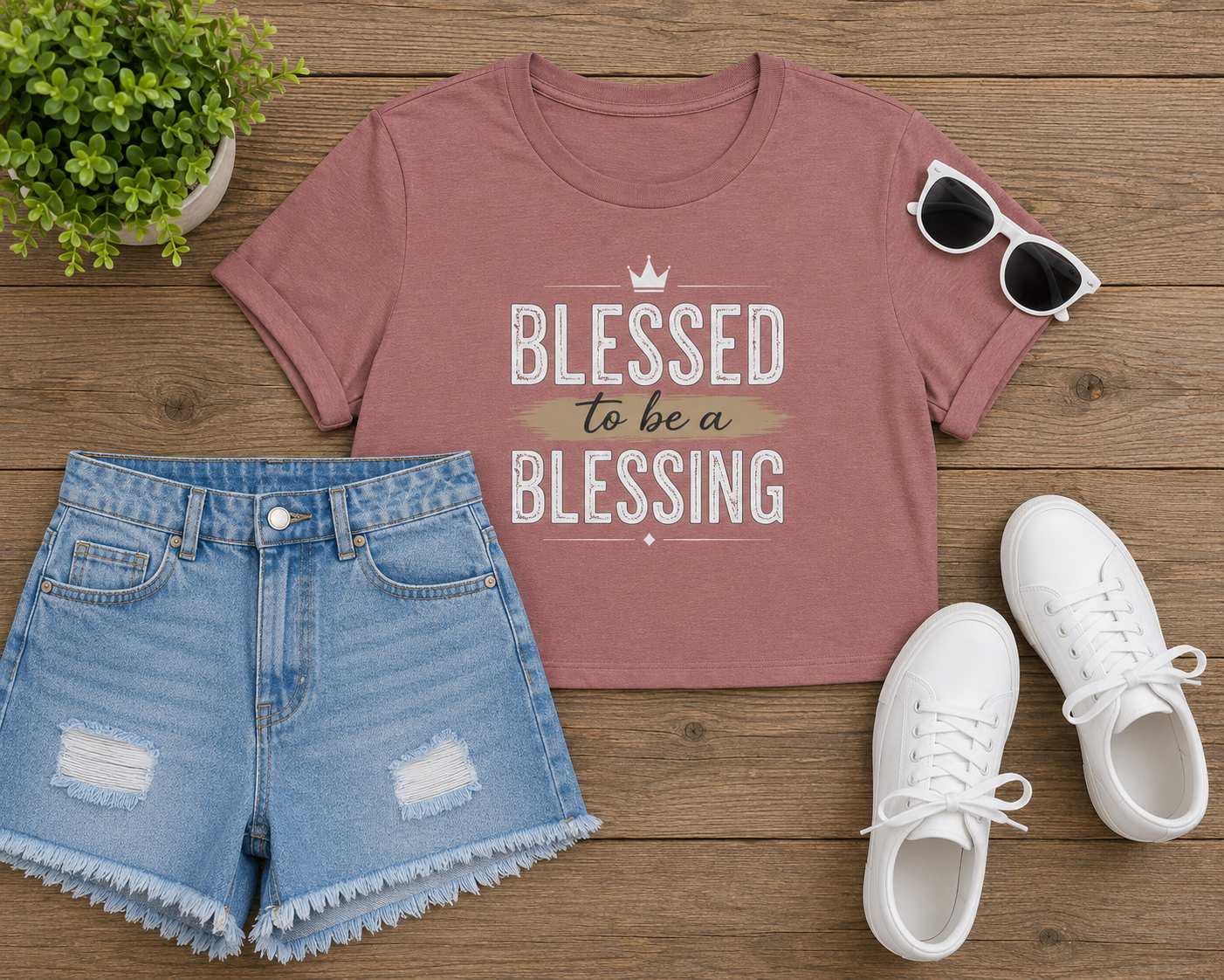 Blessed to Be a Blessing | Women's Flowy Cropped Tee