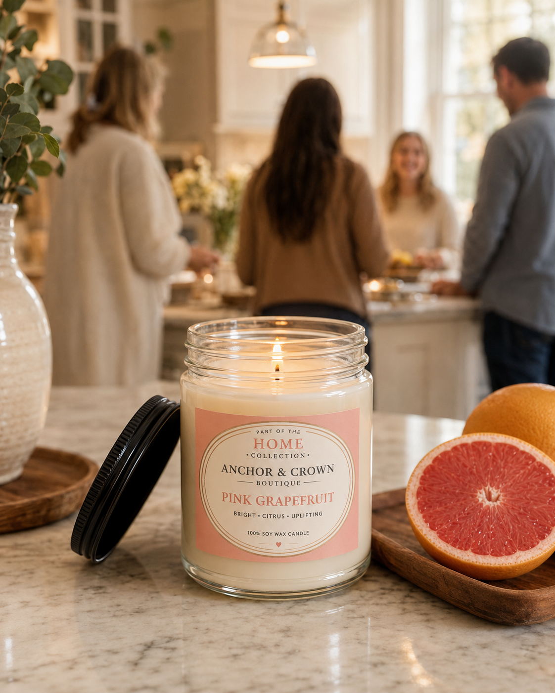 Heart of Home™ Candle Collection | Pink Grapefruit Scented Soy Candle – 9oz