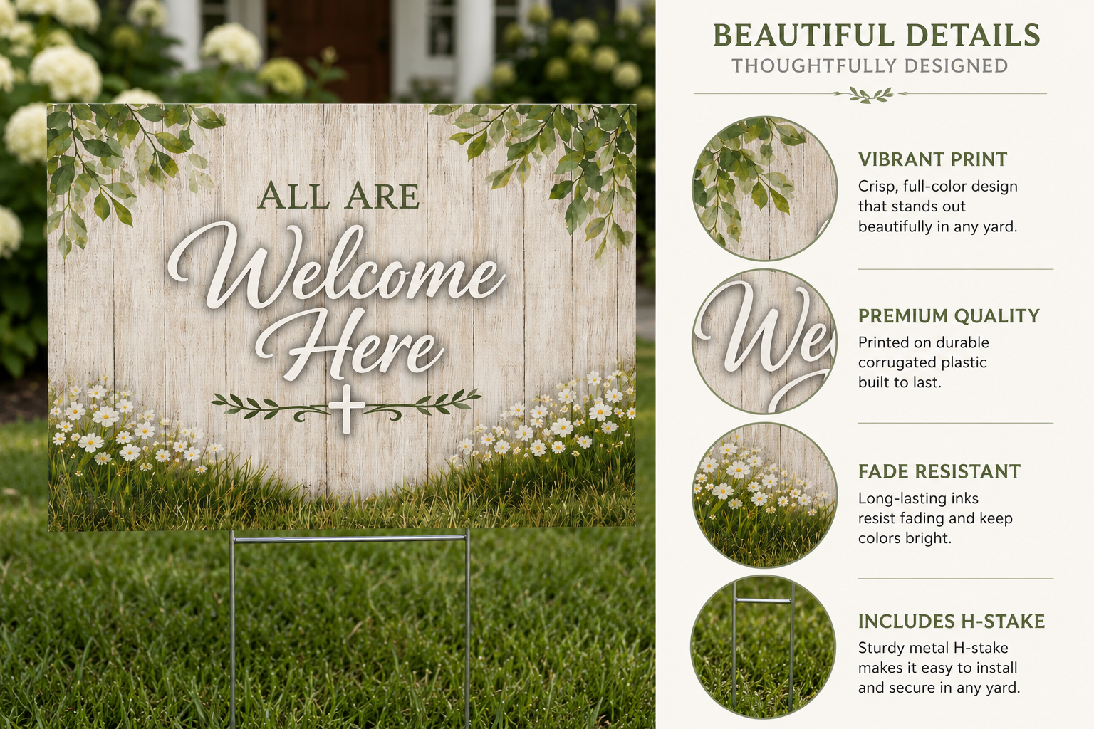 All Are Welcome Here™ Christian Yard Sign