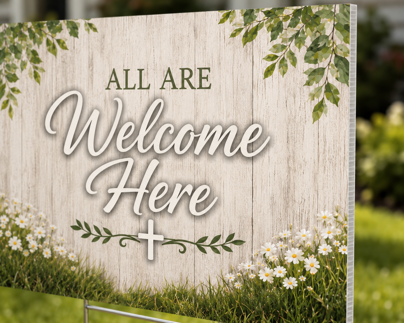 All Are Welcome Here™ Christian Yard Sign