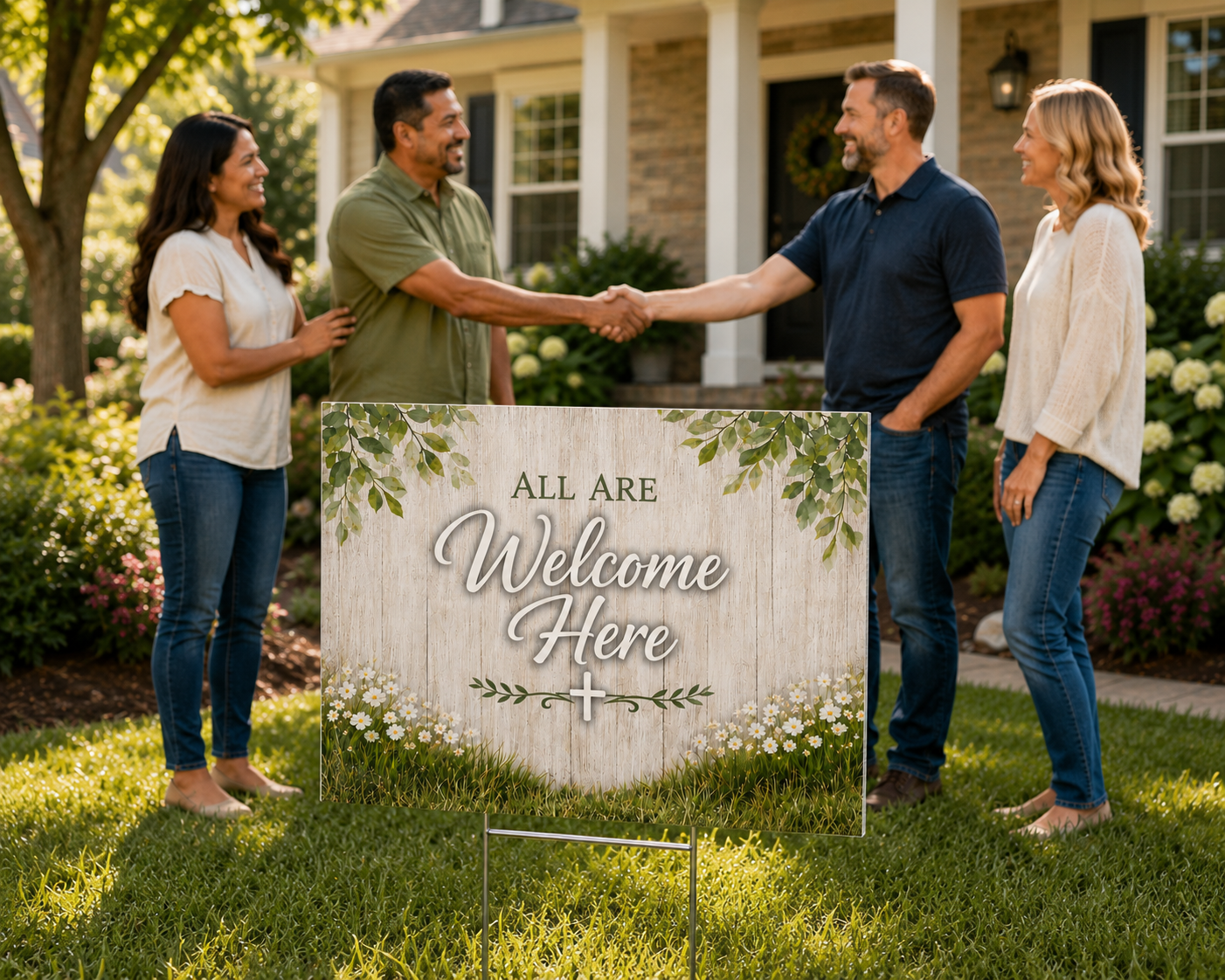 All Are Welcome Here™ Christian Yard Sign