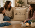Momlytics™ Decorative Pillow | Proven Accurate Since Birth | Funny Mom Gift | Faux Suede Throw Pillow | Home Decor Accent