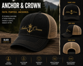 Anchor & Crown™ Trucker Hat | Faith-Inspired Snapback Cap