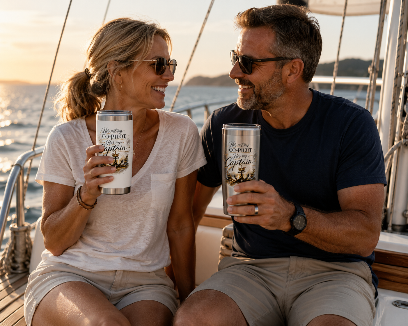 He’s Not My Co-Pilot, He’s My Captain™ 20 oz Stainless Steel Tumbler