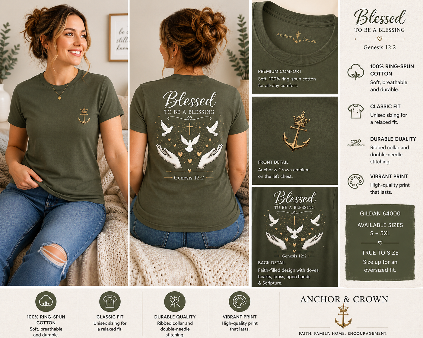 Blessed To Be A Blessing™ T-Shirt – Christian Faith Inspirational Tee
