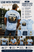 Leading By Faith™ Color Blast Christian T-Shirt | Joshua 24:15 Faith-Based Men's Tee