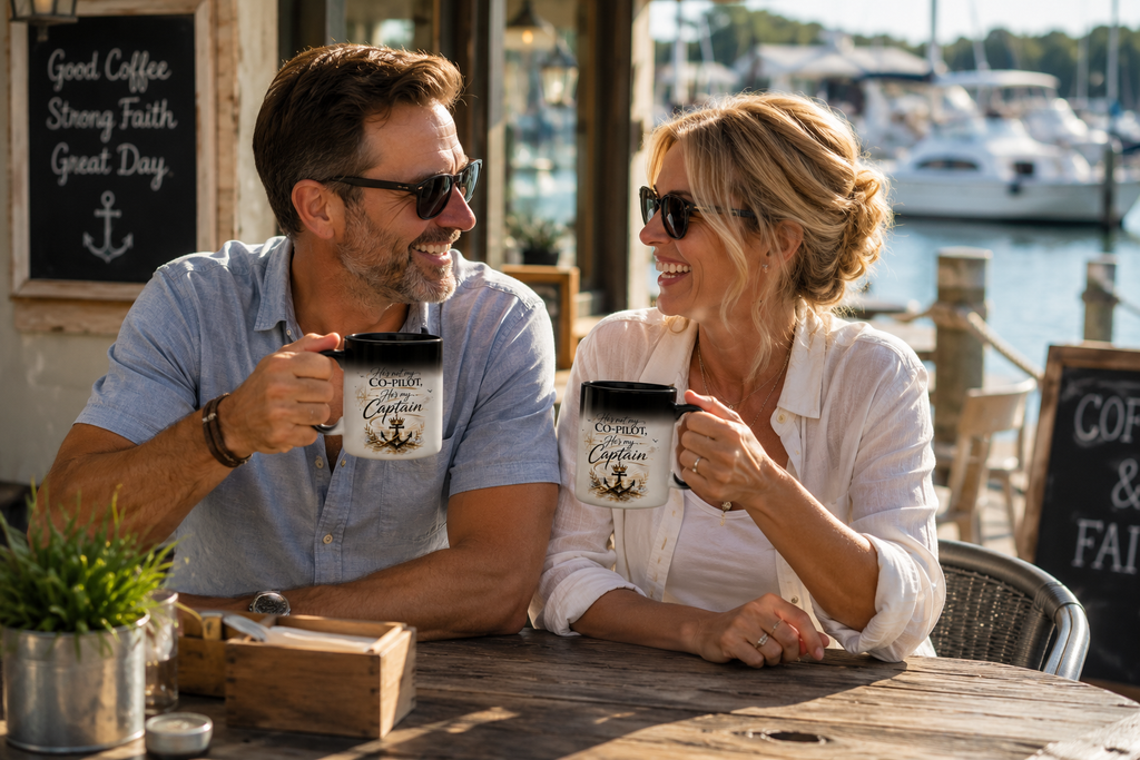 He’s Not My Co-Pilot, He’s My Captain™ Heat Reveal Coffee Mug | 11 oz Color-Changing Mug
