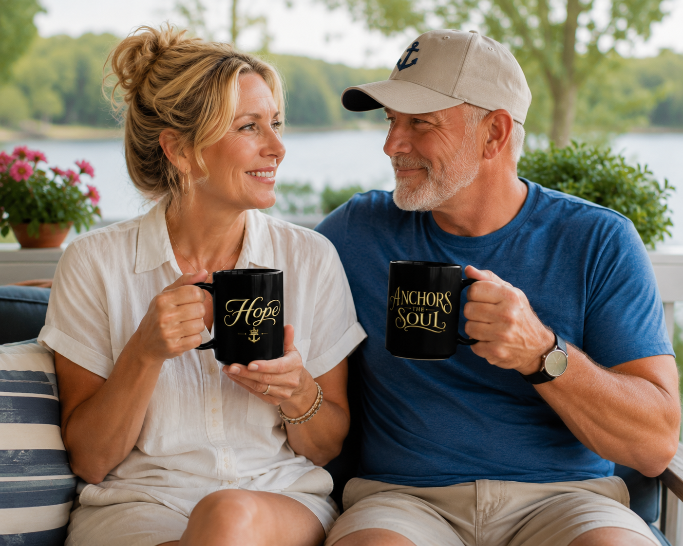 Hope Anchors the Soul™ 15 oz Ceramic Mug | Christian Coffee Mug | Hebrews 6:19 Faith Mug