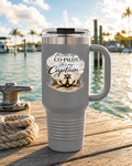 He's Not My Co-Pilot, He's My Captain™ 40 oz Insulated Travel Mug with Handle