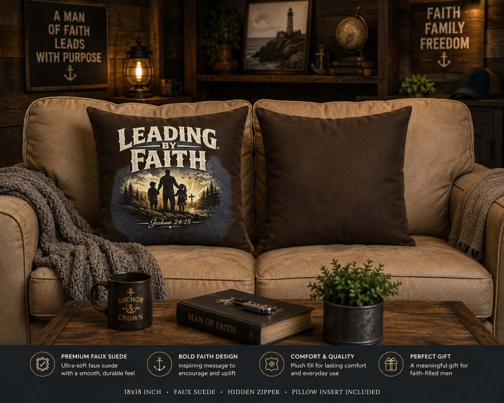 Leading by Faith™ Faux Suede Pillow