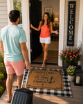 Welcome: He's Not My Co-Pilot, He's My Captain™ Nautical Anchor Coir Doormat | Christian Front Door Welcome Mat | Faith Home Décor