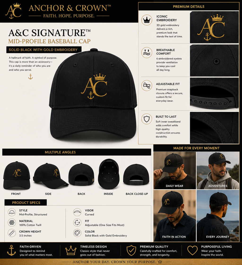 A&C Signature™ Mid Profile Baseball Cap