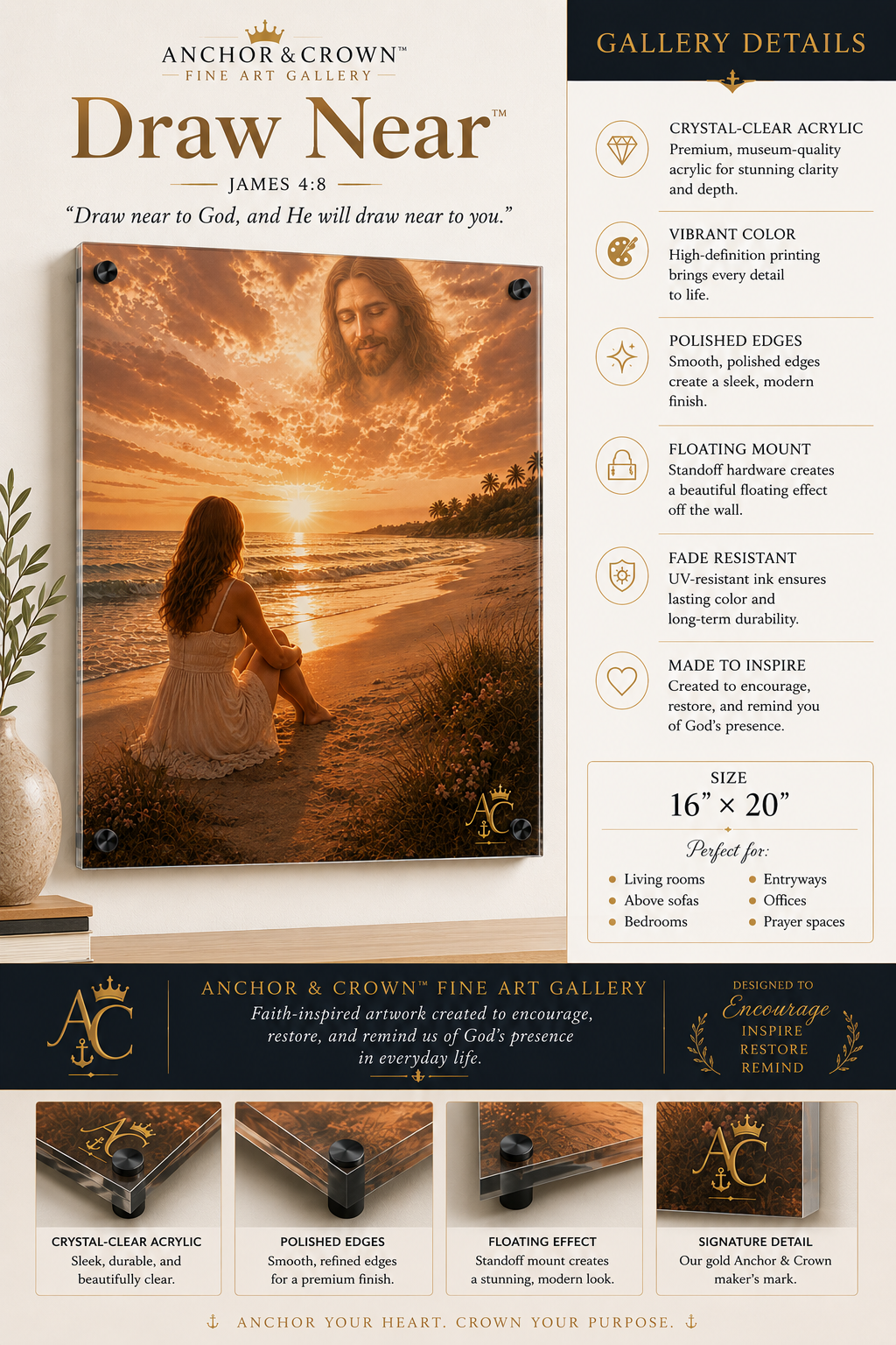Draw Near™ Acrylic Wall Art | James 4:8