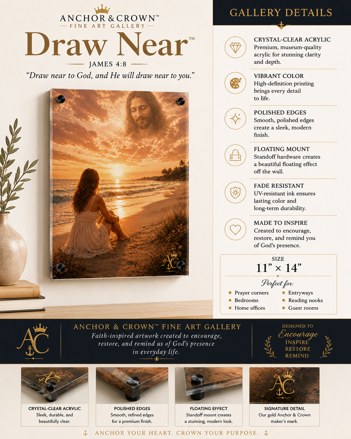 Draw Near™ Acrylic Wall Art | James 4:8