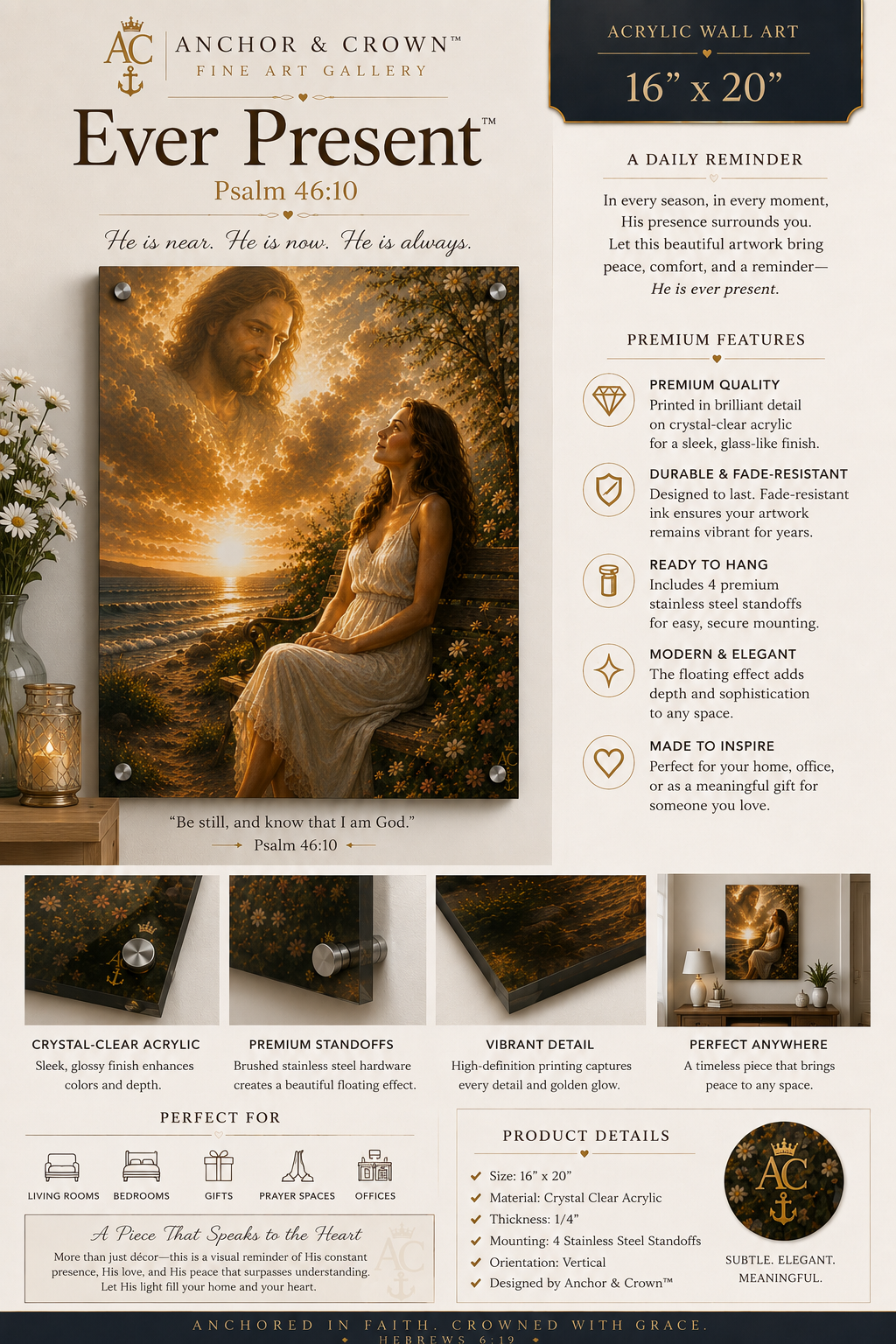 Ever Present™ Acrylic Wall Art Psalm 46:7