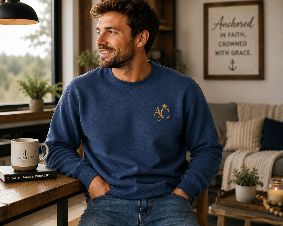 A&C Signature™ Embroidered Crewneck Sweatshirt — Premium Unisex Faith-Inspired Pullover