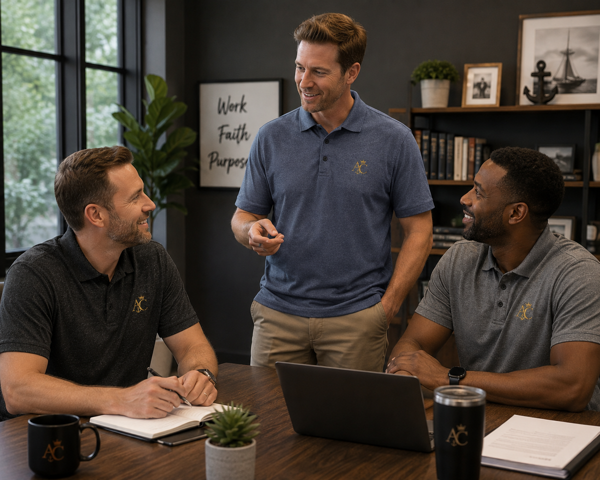 A&C Signature Gold-Embroidered Fine Pique Polo | Port Authority® K830