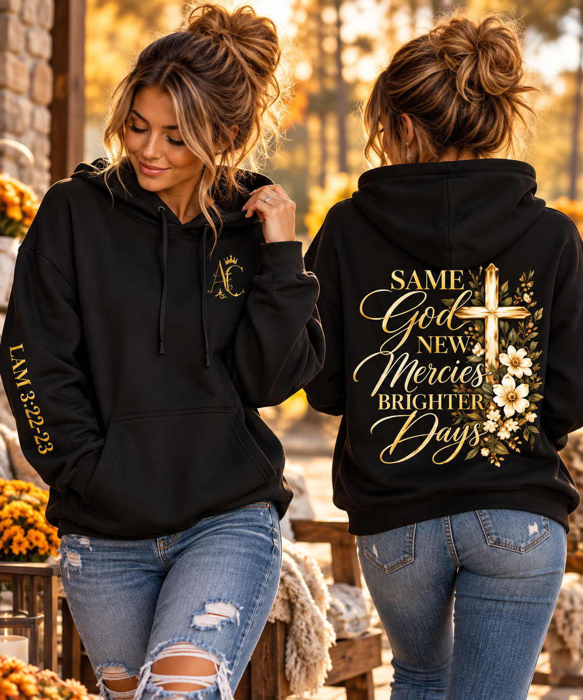 Same God, New Mercies, Brighter Days Christian Women’s Relaxed Hoodie