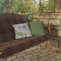 Faith Lives Here™ Outdoor Pillow | Christian Porch Decor