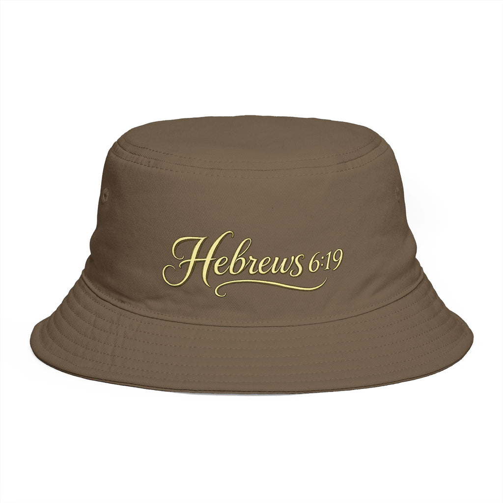 Hope Anchors the Soul™ Bucket Hat – Hebrews 6:19 Christian Cotton Bucket Hat