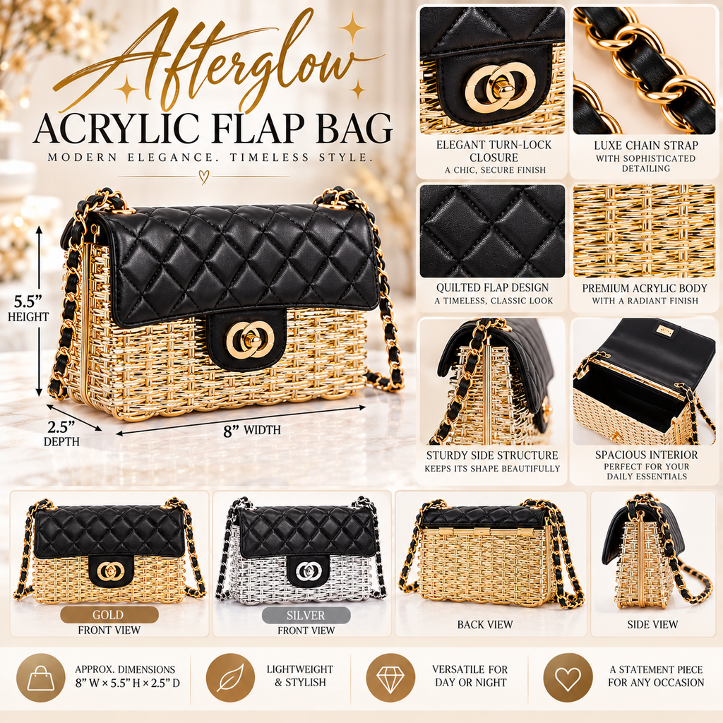 Afterglow Acrylic Flap Bag