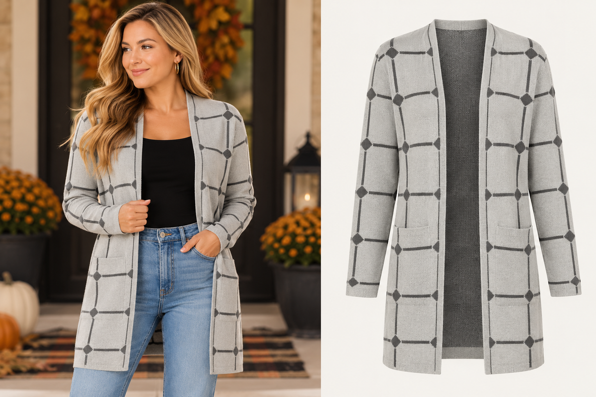 Autumn Ease Open Front Cardigan Sweater