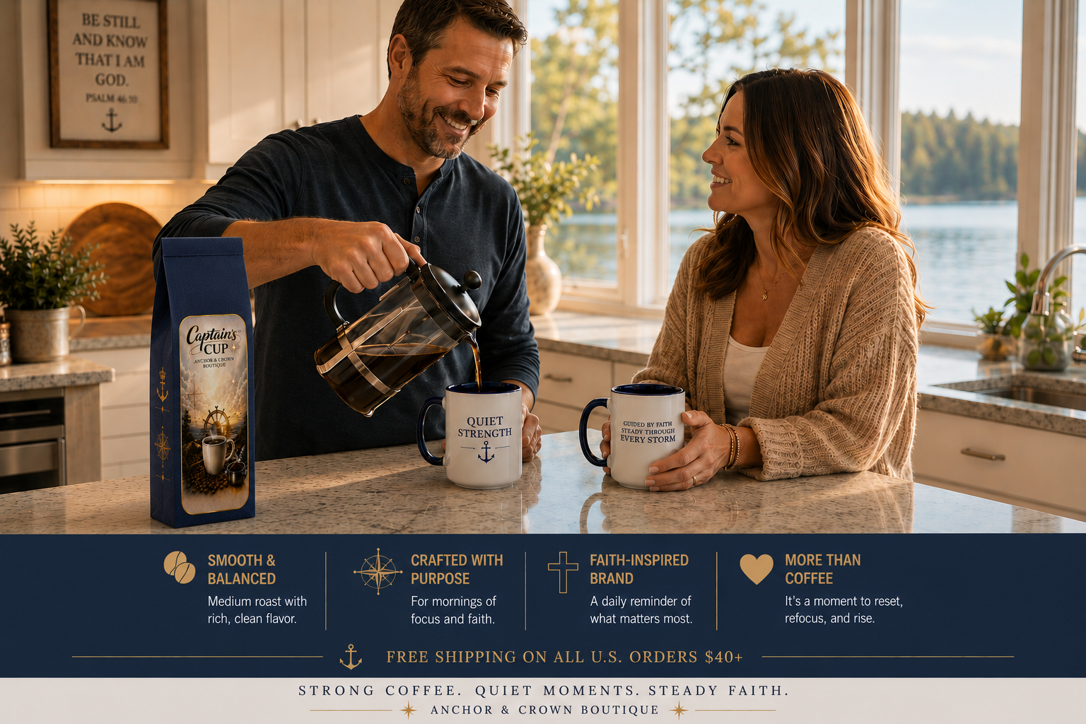 Captain's Cup™ Gourmet Coffee Quiet Strength™ Set