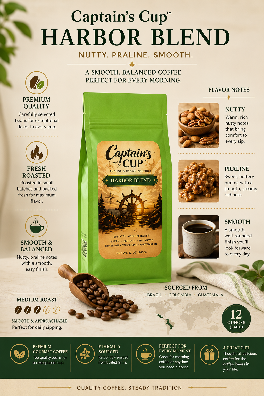 Captain's Cup™ Harbor Blend Gourmet Coffee