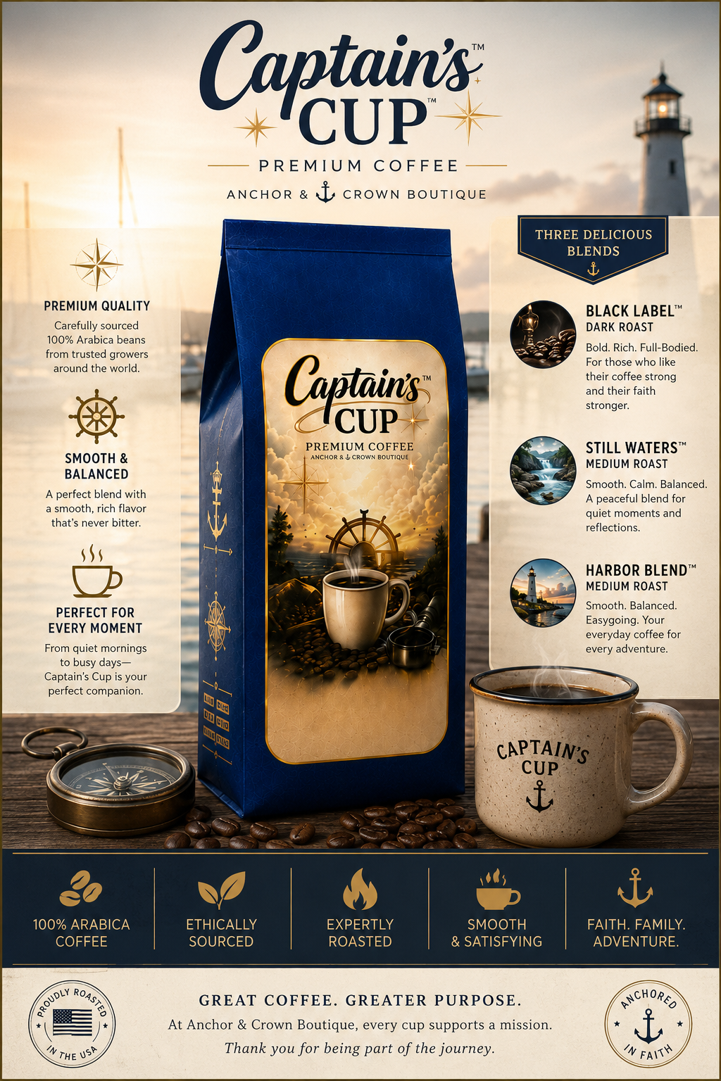 Captain's Cup™ Gourmet Medium Roast Coffee