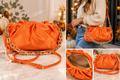 Cider Glow Satin Chain Pouch Bag