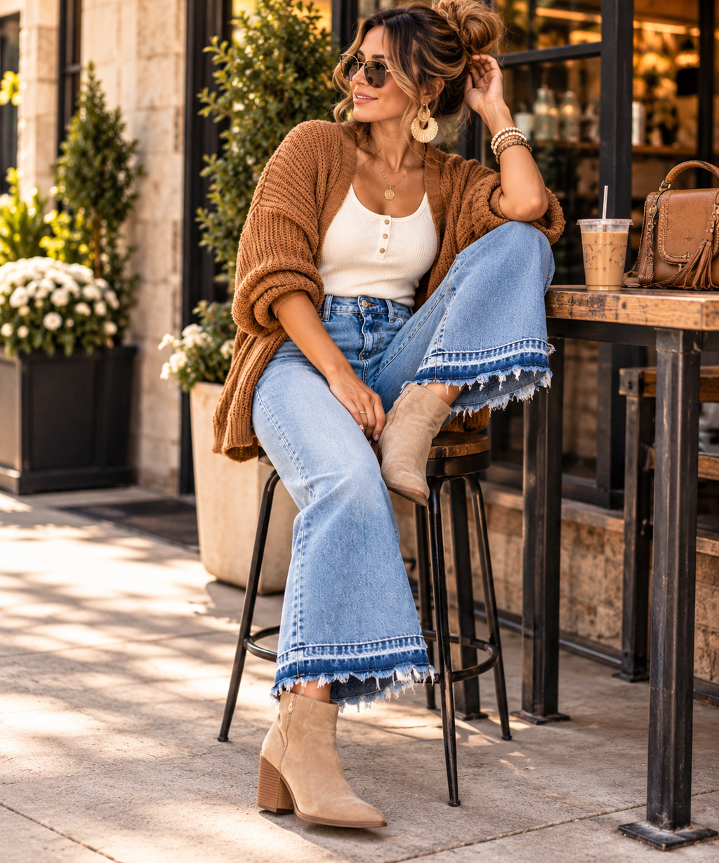 Easy Shape High-Rise Cropped Wide-Leg Jeans