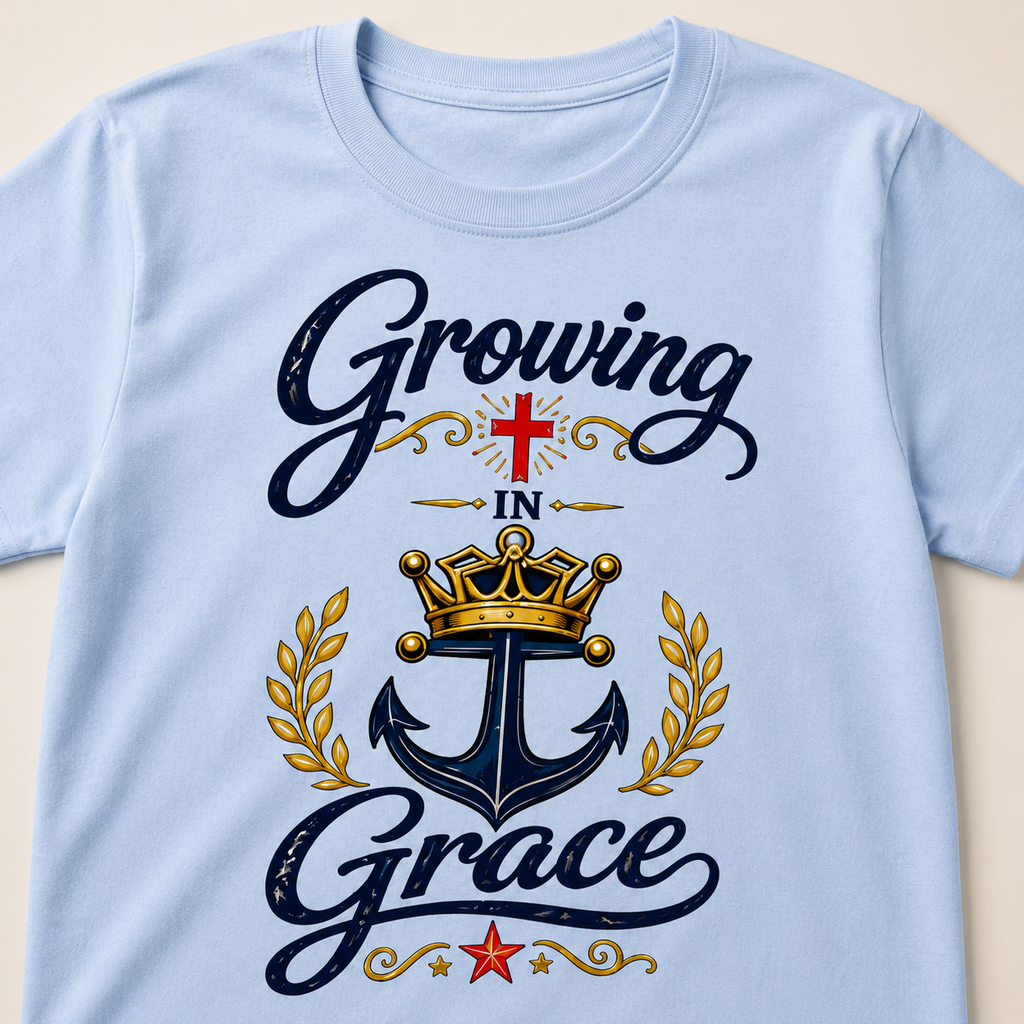 Growing in Grace™ Youth T-Shirt – Christian DryBlend Kids Tee