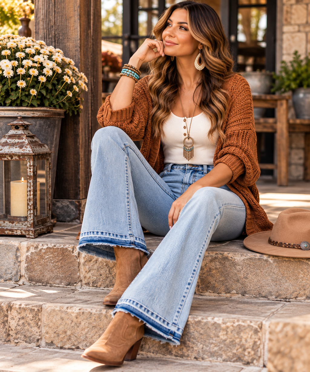 Open Road Released-Hem Mid-Rise Flare Jeans