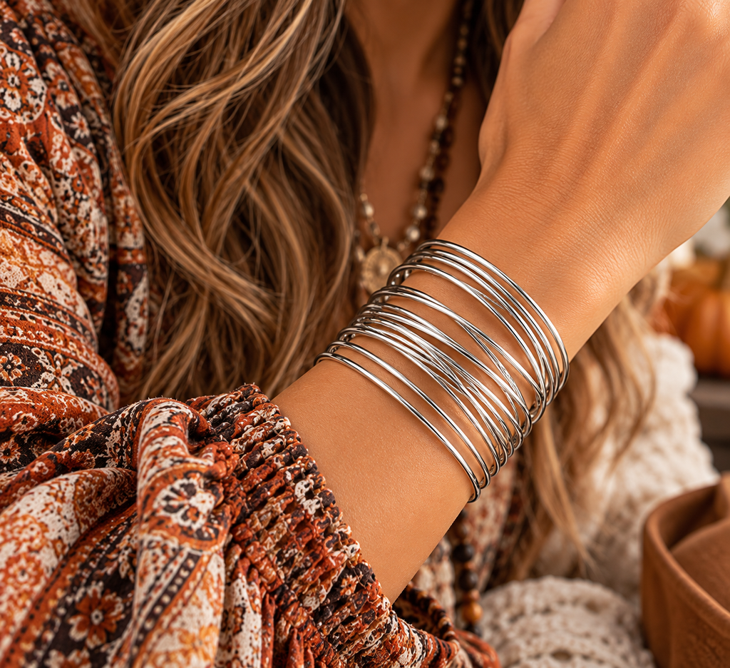 Polished Open Metal Cuff Bracelet