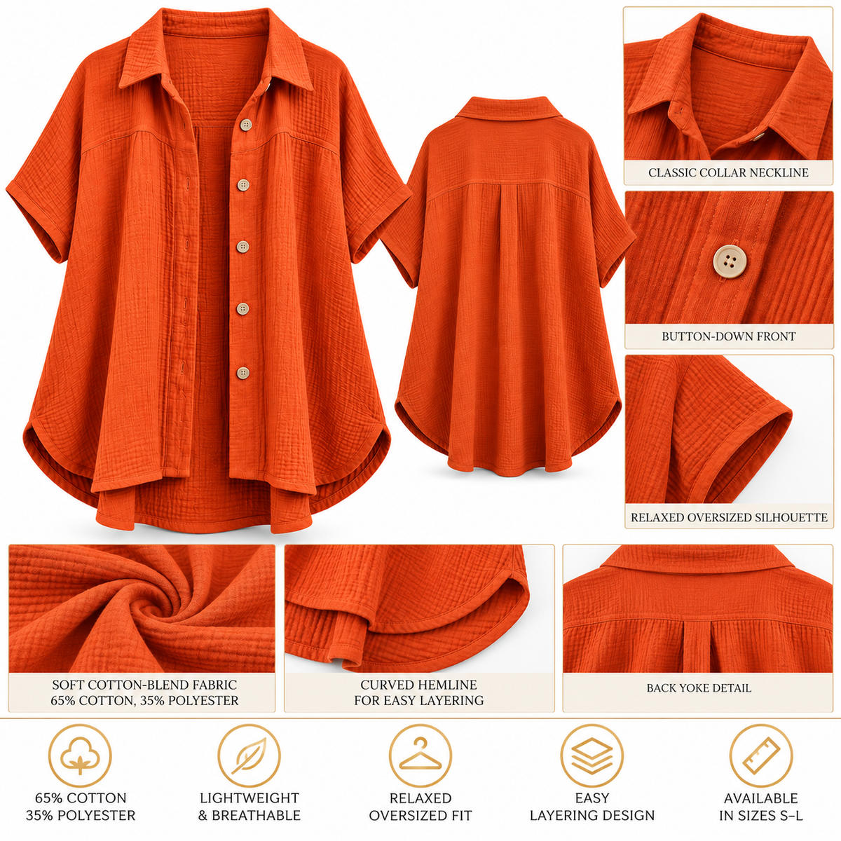Rustic Roads Oversized Button-Down Jacket